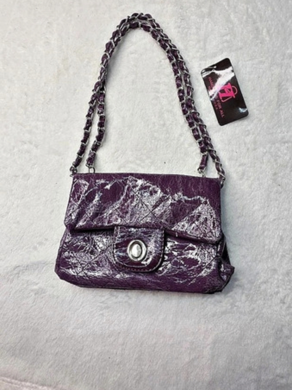 Purple Chain Shoulder Bag NWT
